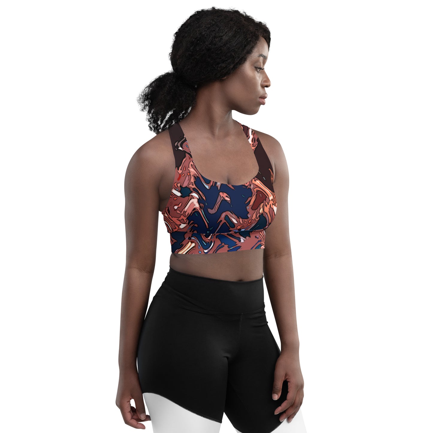 Here You Come Again Longline sports bra