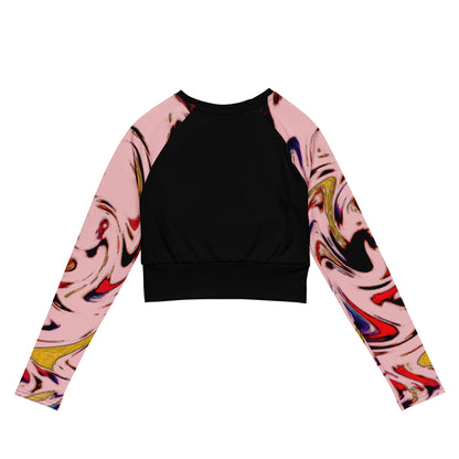 Hester long-sleeve crop top