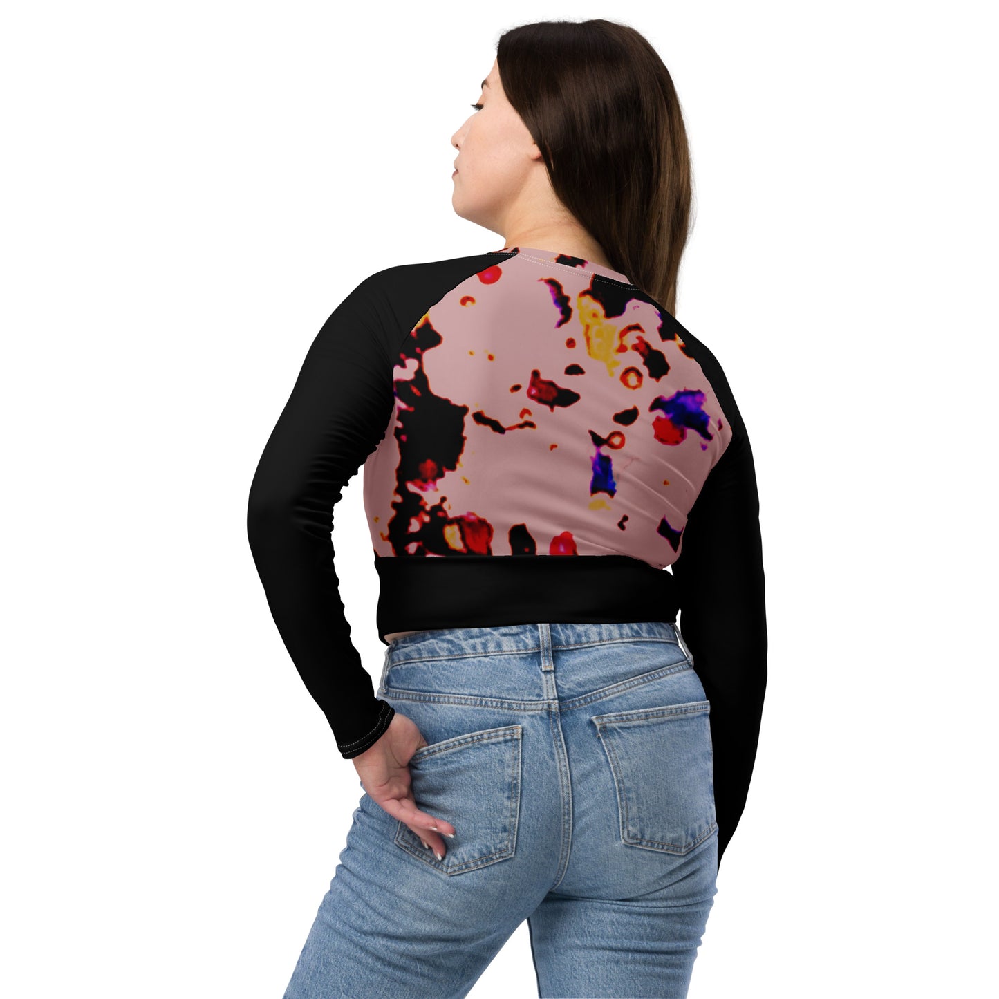 Calypso Recycled long-sleeve crop top