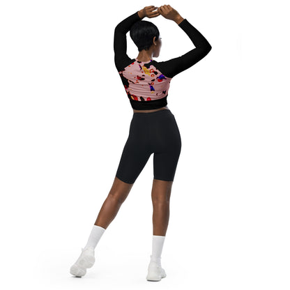 Calypso Recycled long-sleeve crop top