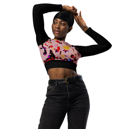 Calypso Recycled long-sleeve crop top