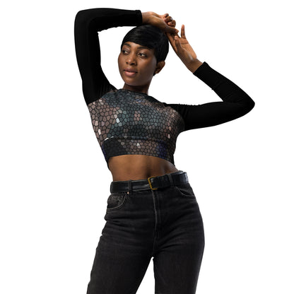 Dorothy Recycled long-sleeve crop top