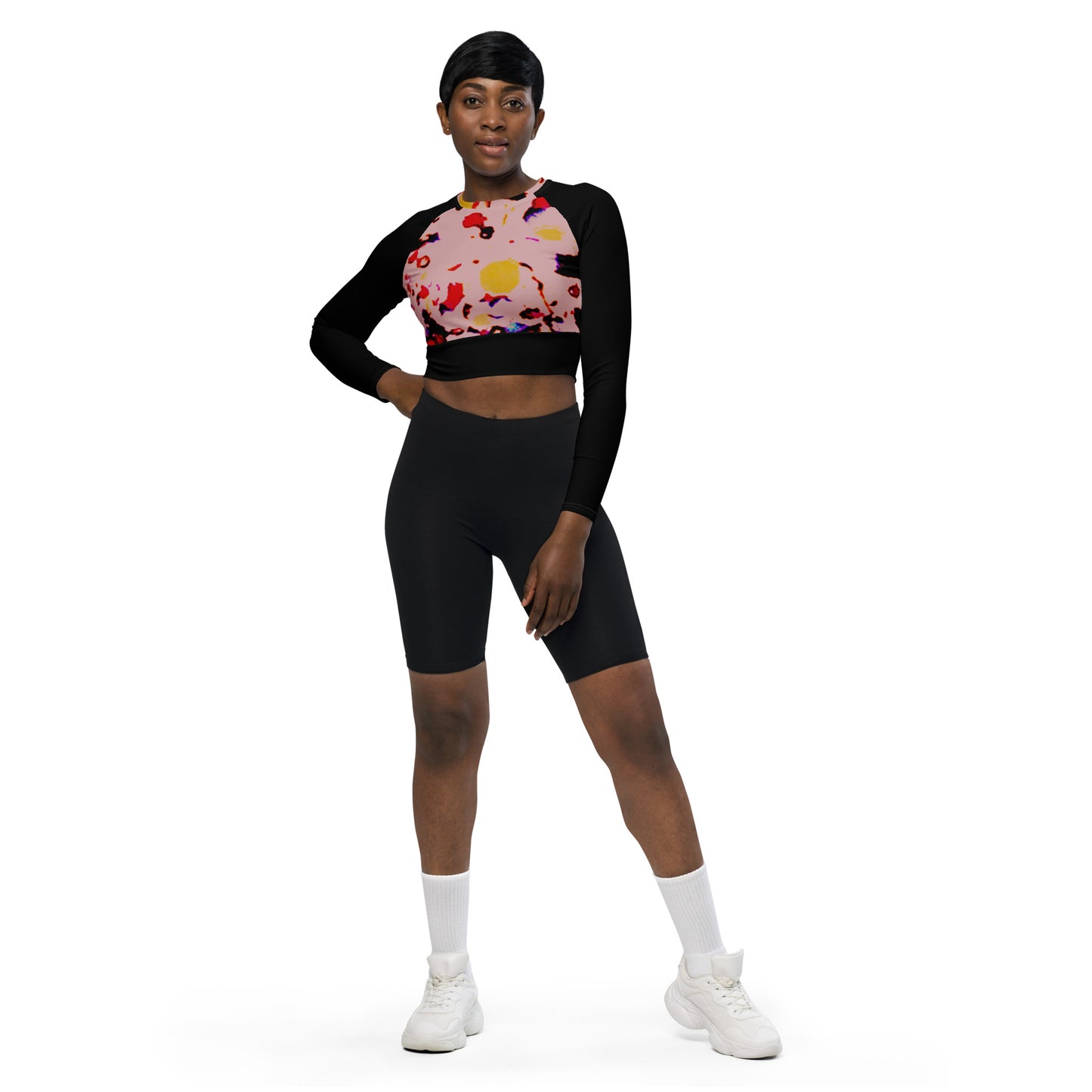 Calypso Recycled long-sleeve crop top