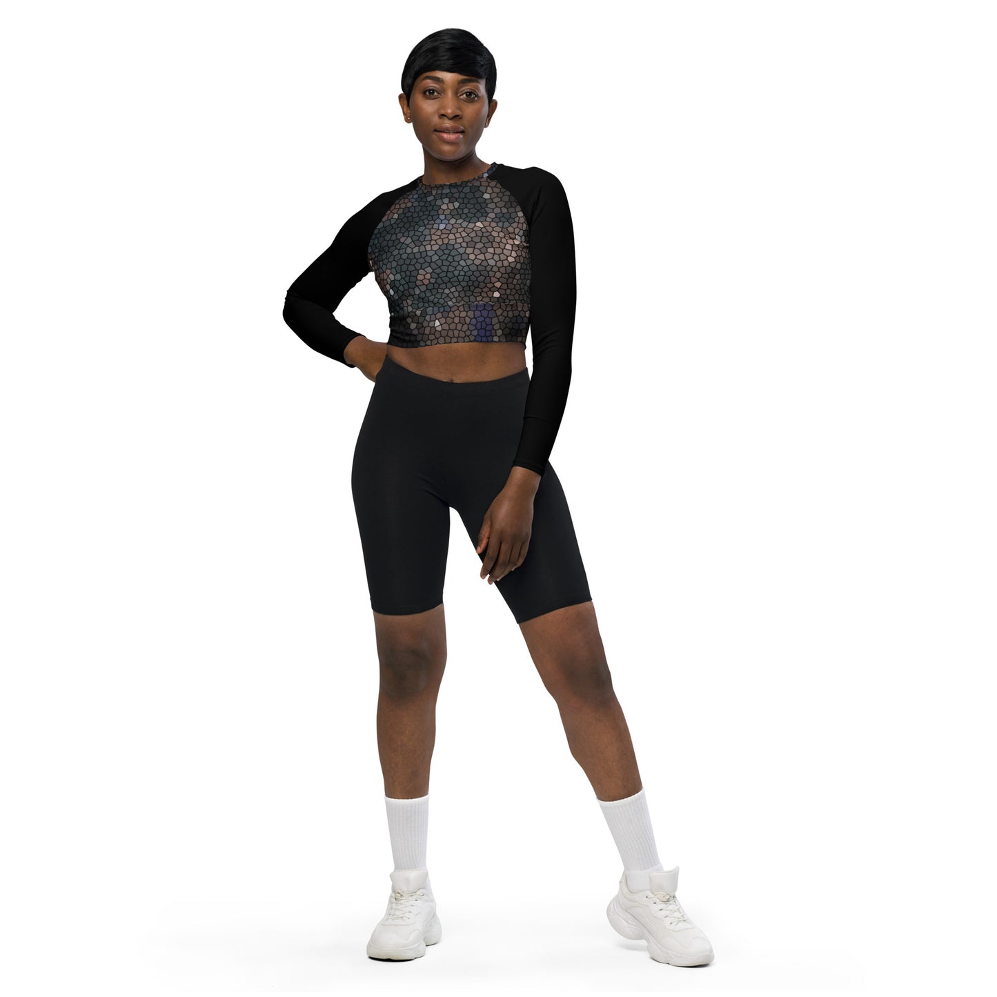 Dorothy Recycled long-sleeve crop top