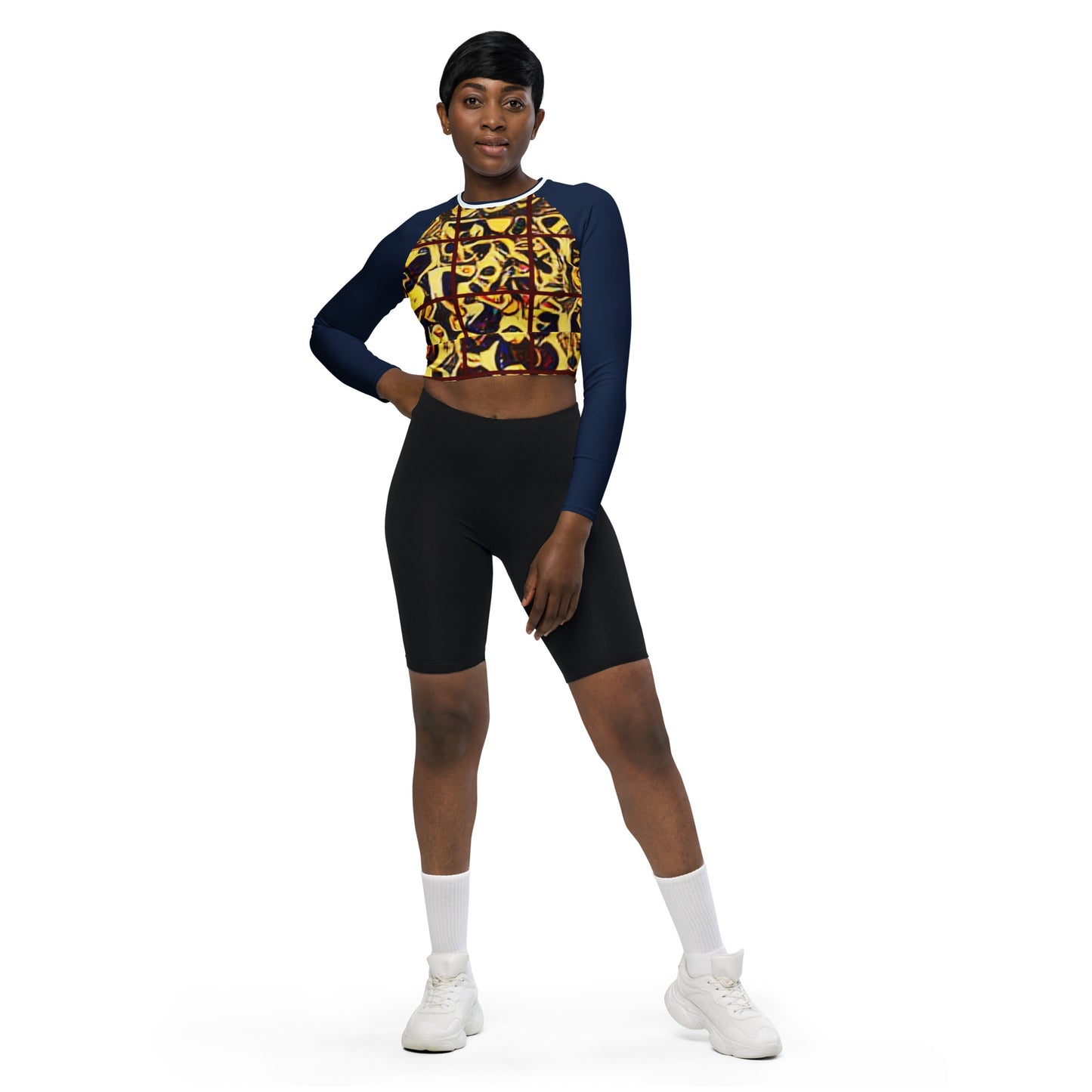 Olga Recycled long-sleeve crop top