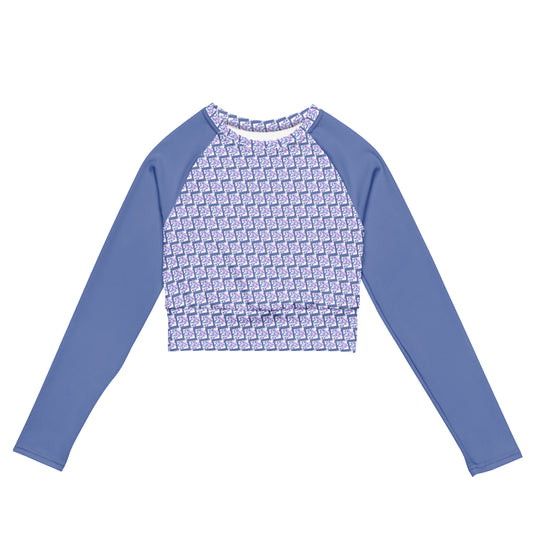 Fall to Pieces Recycled long-sleeve crop top