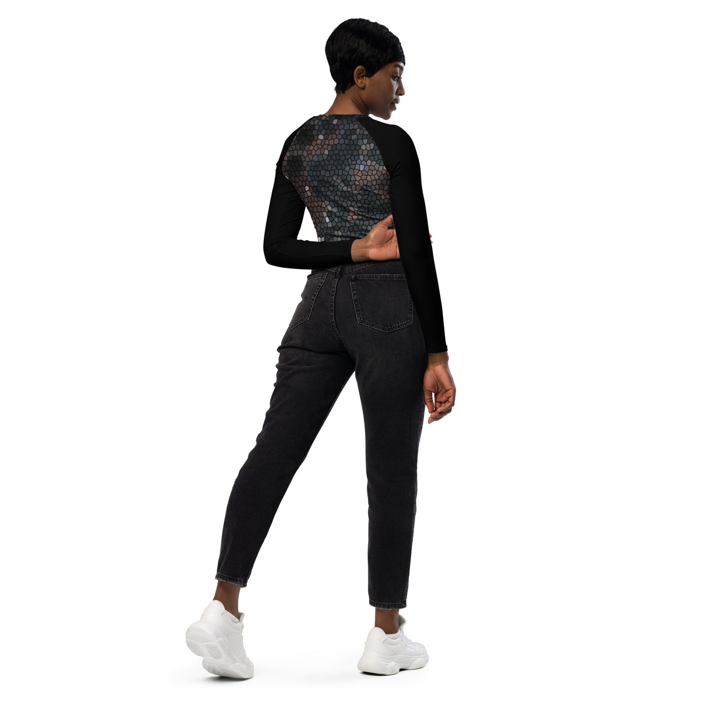 Dorothy Recycled long-sleeve crop top