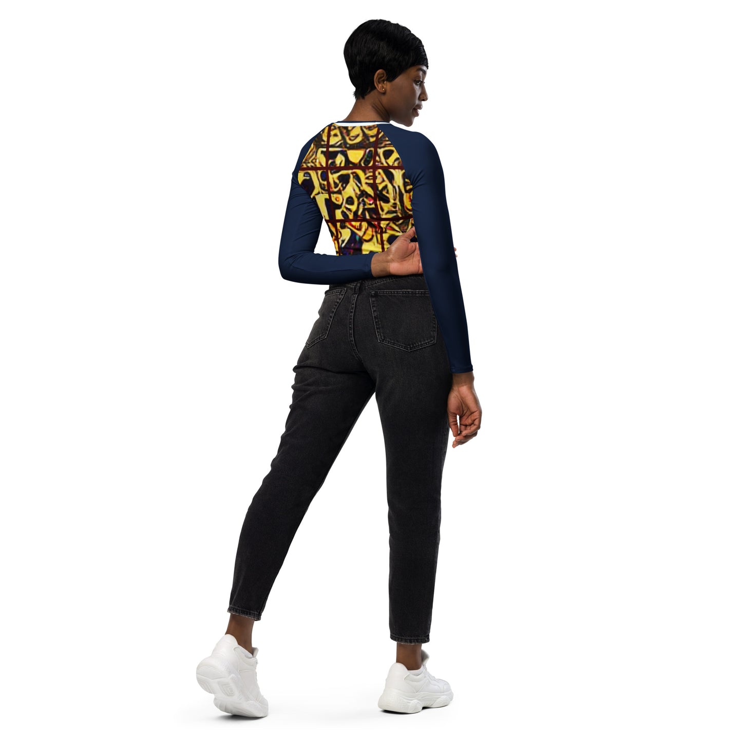 Olga Recycled long-sleeve crop top