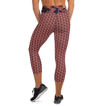 Here You Come Again Yoga Capri Leggings