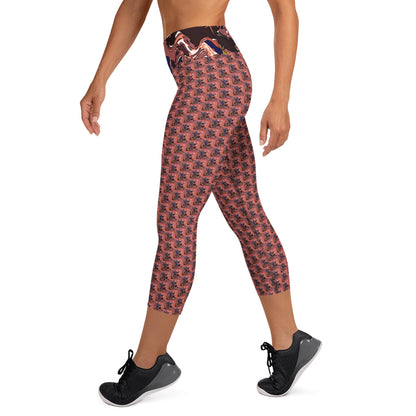 Here You Come Again Yoga Capri Leggings