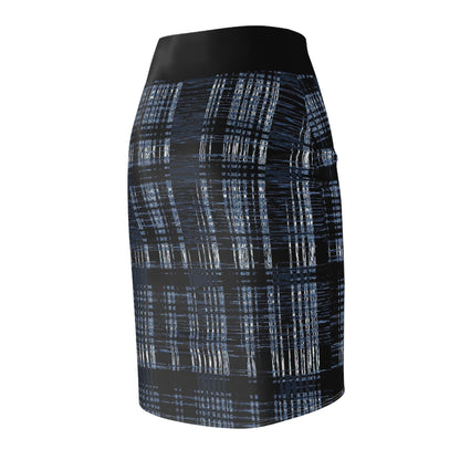 Babe Women's Blue and Black Pencil Skirt