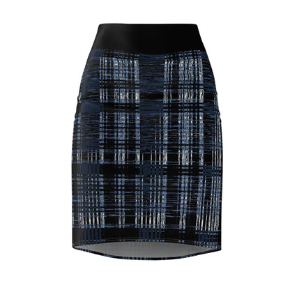 Babe Women's Blue and Black Pencil Skirt