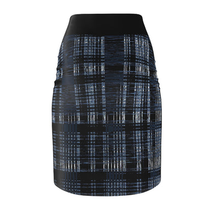 Babe Women's Blue and Black Pencil Skirt